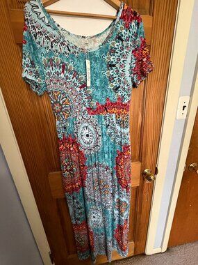 Women's EUOVMY Short Sleeve Maxi Dress